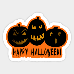 Happy Halloween! Spooky Pumpkins Sticker